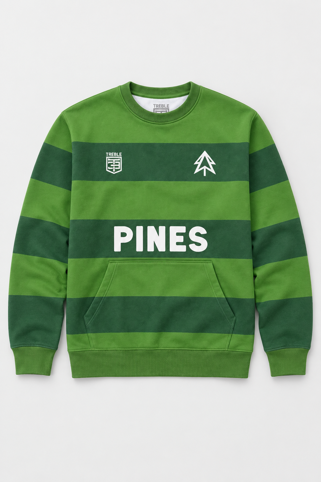 Pines Stripe Crewneck Fleece — 1