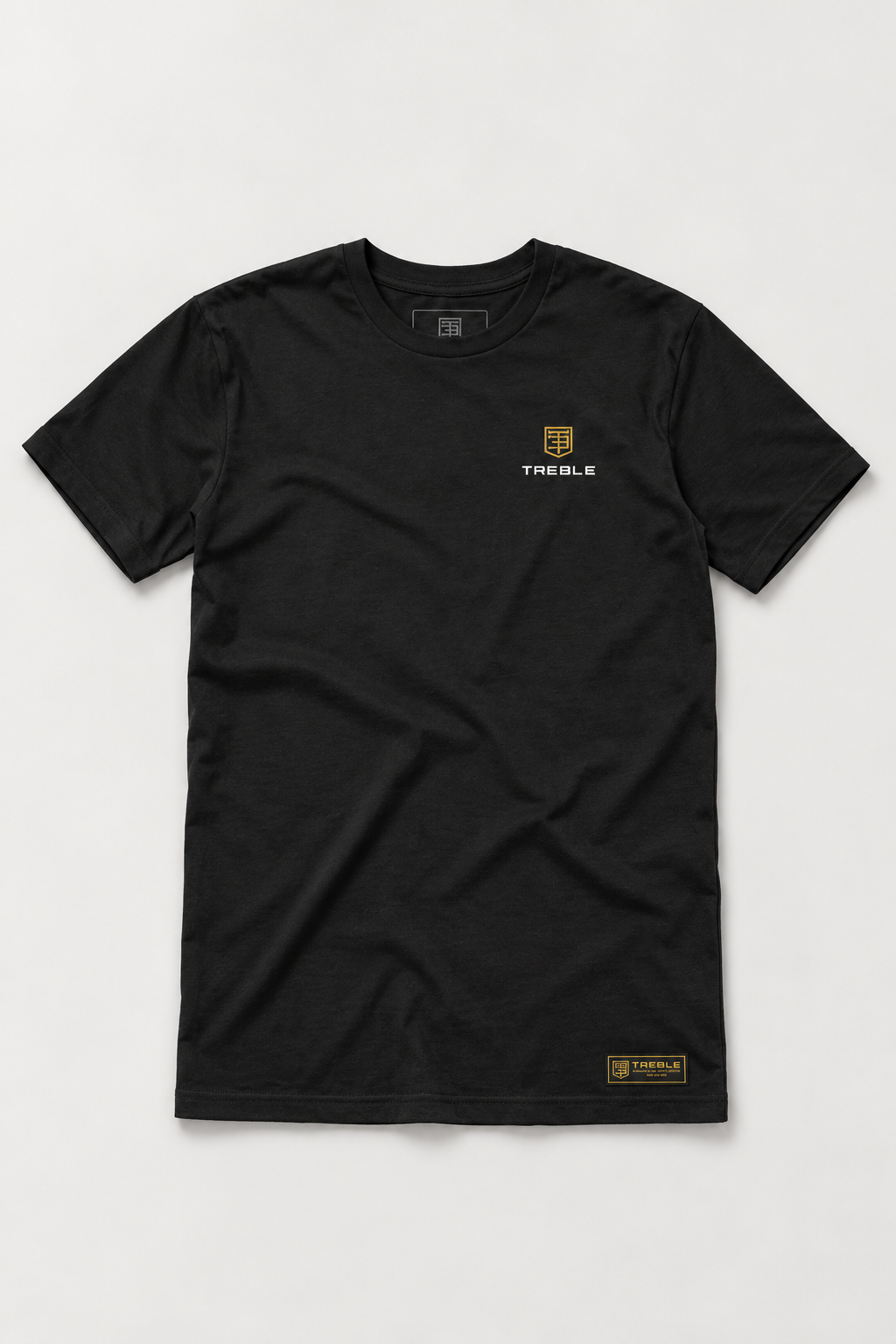 Stacked Premium Graphic Tee, natural flat lay view 1
