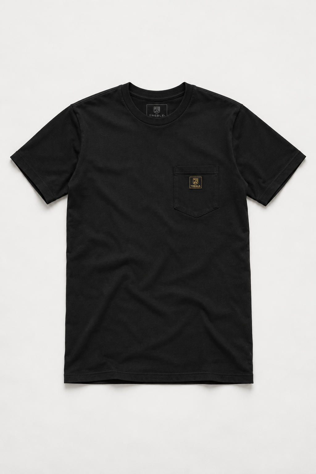 Cedar Premium Pocket Tee, natural flat lay view 1