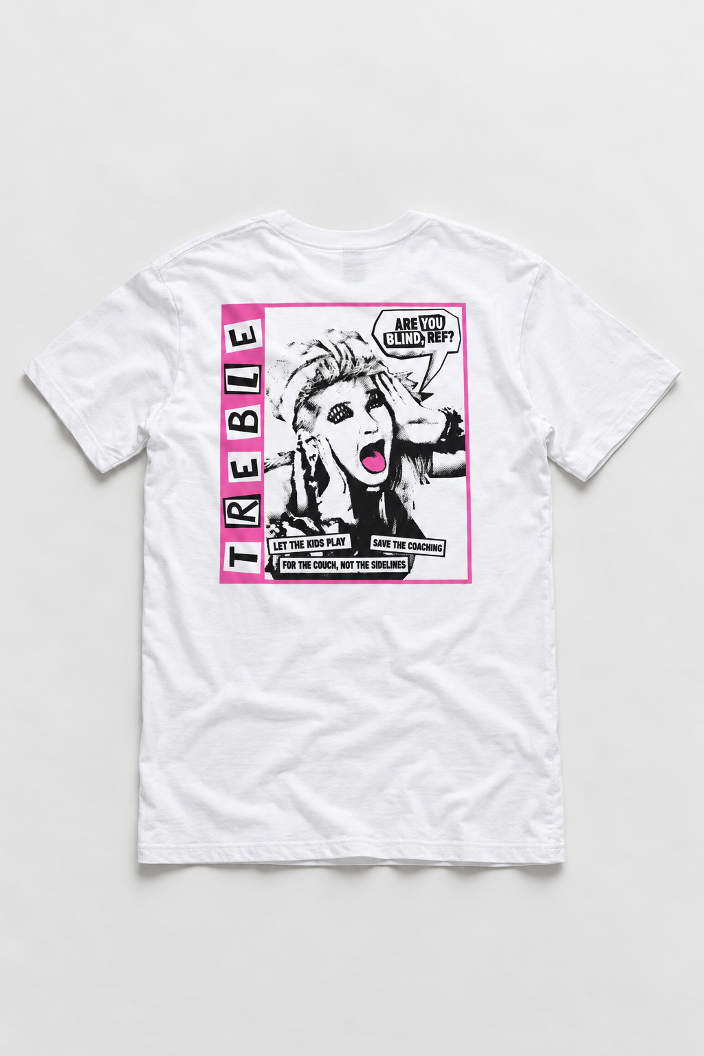 Let The Kids Play Premium Graphic Tee, photographed flat lay view 4