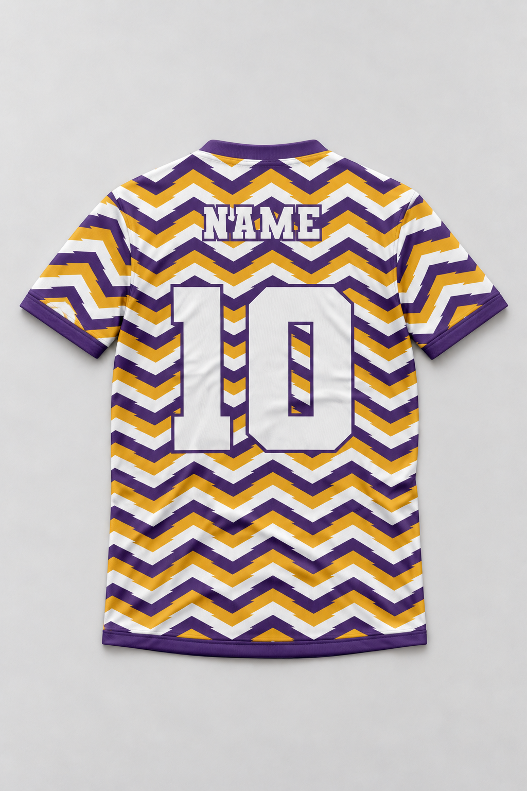 Vanta x Treble Chevron Strike Jersey, back flat lay in Royal Check portrait framing