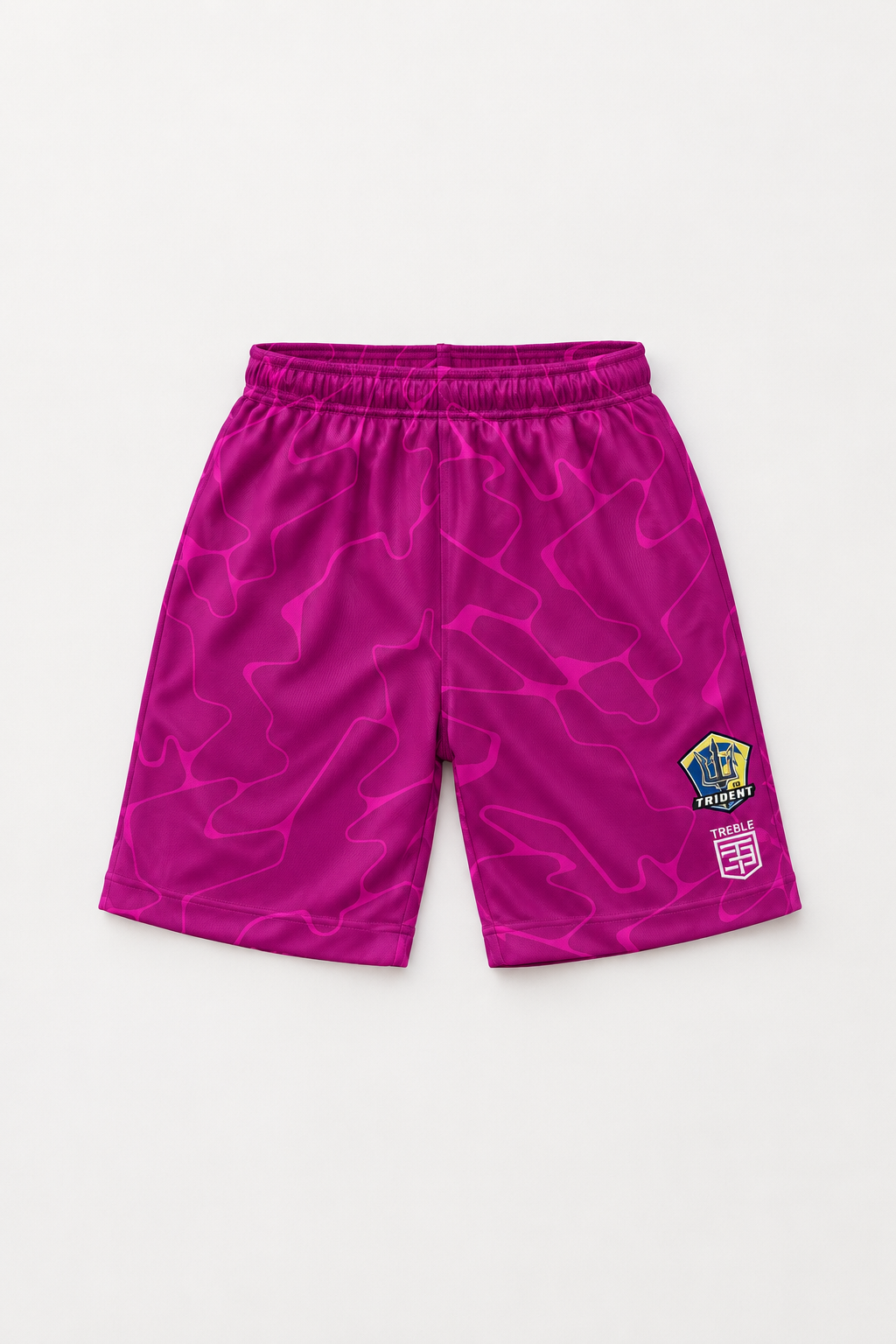 trident fc park short havoc purple front portrait product photograph