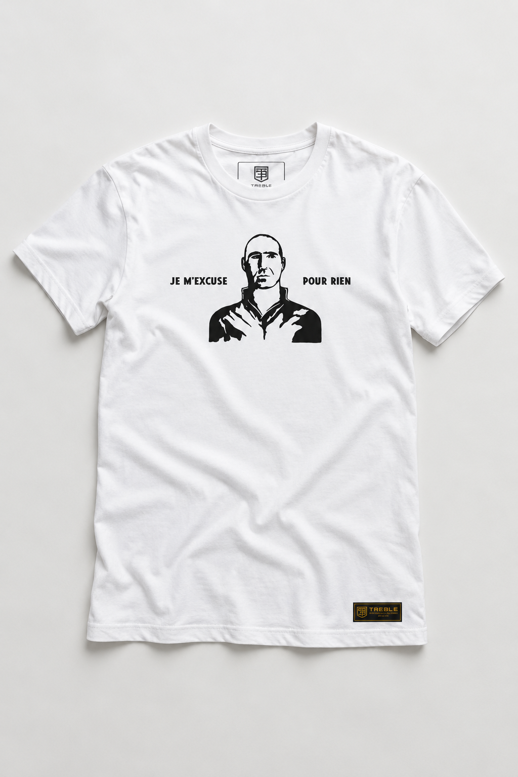 No Apologies Premium Graphic Tee, natural flat lay view 1