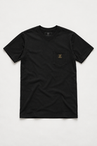 Cedar Premium Pocket Tee, natural flat lay view 1