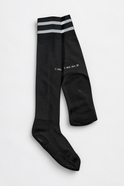 Park Knee High Grip Socks Black, photographed flat lay view 1