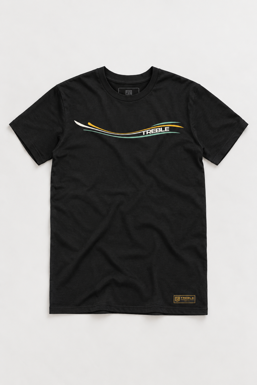 Dazzle Premium Graphic Tee, photographed flat lay view 1