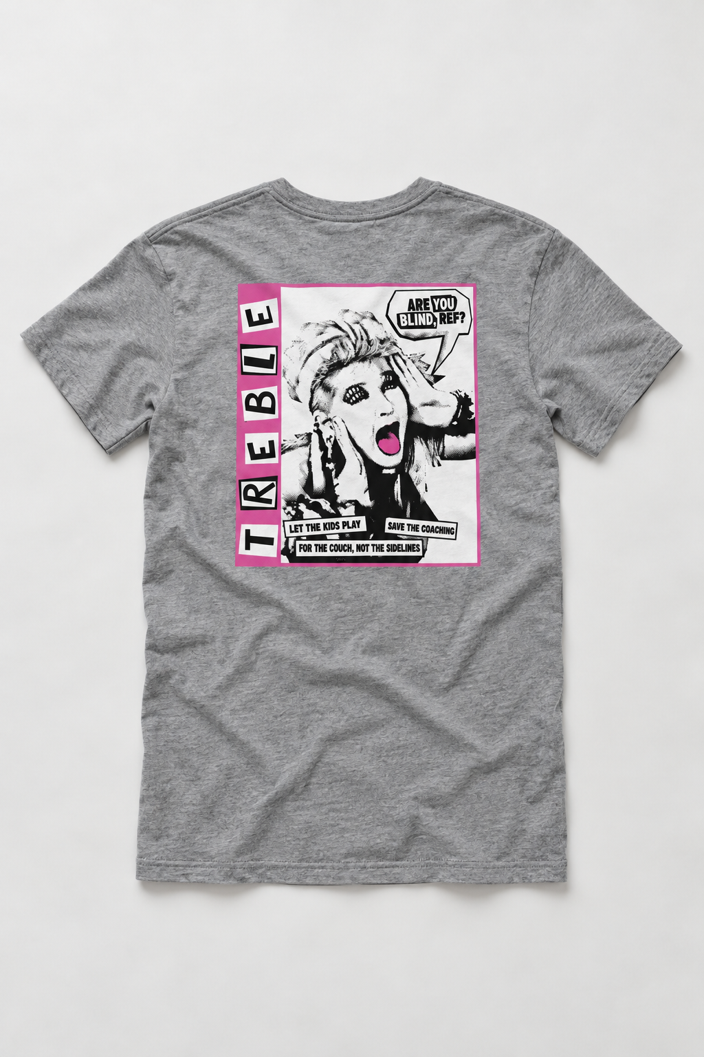 Let The Kids Play Premium Graphic Tee, photographed flat lay view 6