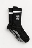 PARK CREW GRIP SOCK - Black, photographed flat lay view 1